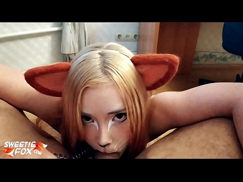 ❤️ कित्सुने तिच्या तोंडात डिक आणि कम गिळले ❤️ mr.sayhentai.ru वर ️❤
